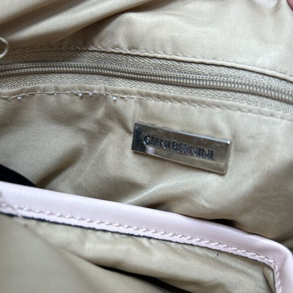 Giani Bernini Pebbled Faux Leather Crossbody Pink Bag Silver Hardware‎ - Picture 12 of 16